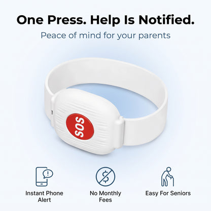One-Touch SOS Wristband — Instant Alerts to Your Phone